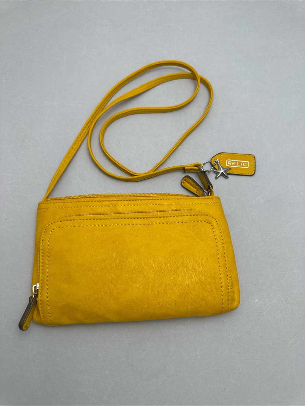 Relic Bright Yellow Crossbody Wristlet with Star Charm